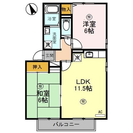 エクレール遠野の物件間取画像